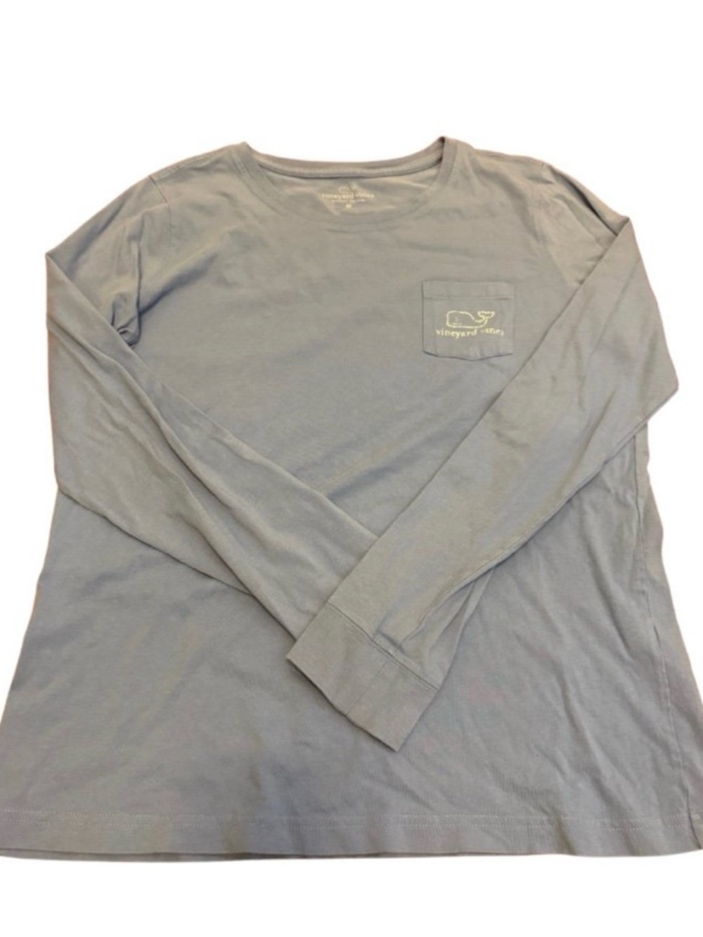 Vineyard Vines Women’s Long-Sleeve Pocket Tee — Dusty Blue